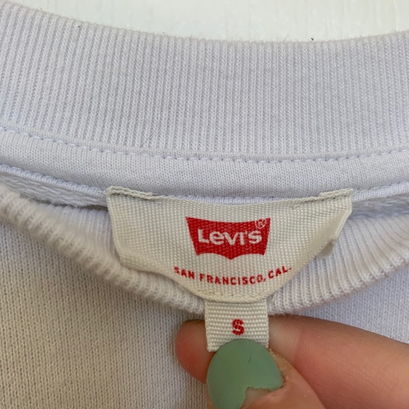 Levi’s Pink Shirt and White Crew - Picture 6 of 7